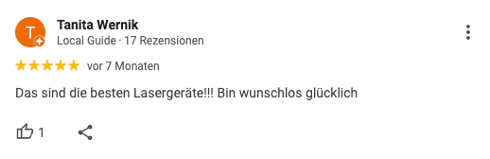 Rezension von Tanita Wernik: Das sind die besten Lasergeräte.